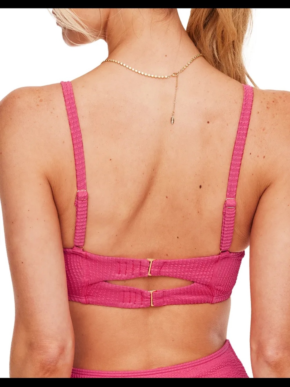 Adore Me Raspberry Pink Textured Support Bikini Set - Picture 2 of 7